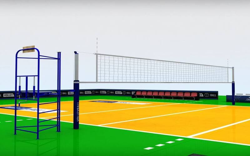 Kích thước sân bóng chuyền theo tiêu chuẩn quốc tế cập nhật 2026