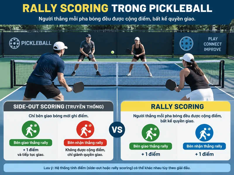 Rally scoring thay đổi cách tính điểm khi người thắng mỗi pha bóng đều được cộng điểm, bất kể quyền giao.