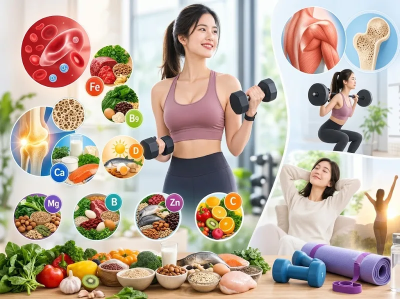 Dinh dưỡng cân đối và nghỉ ngơi hỗ trợ cơ bắp phục hồi sau tập