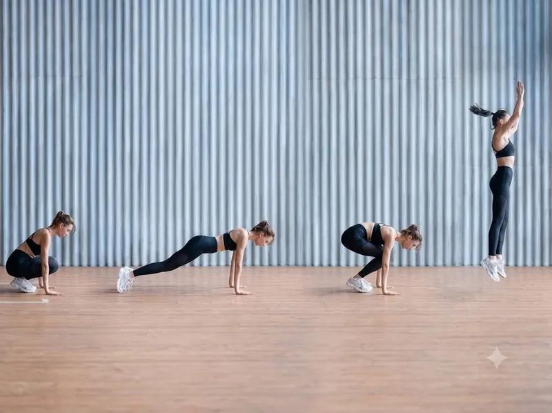 Burpee huy động nhiều nhóm cơ và giúp nhịp tim tăng nhanh