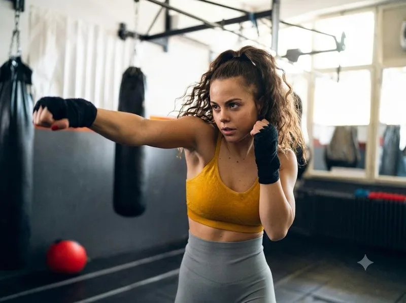 Shadow Boxing kết hợp đấm vào không khí và di chuyển chân linh hoạt