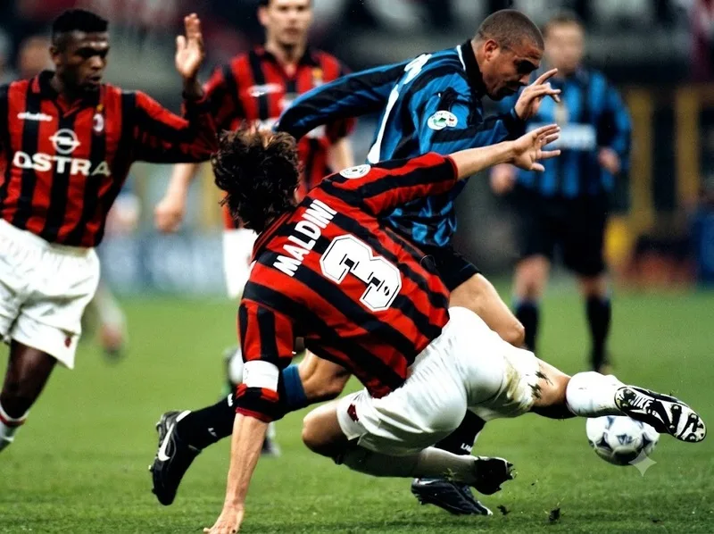 Paolo Maldini nổi tiếng với những pha xoạc bóng chính xác và tinh tế